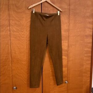 Camel Suede Leggings